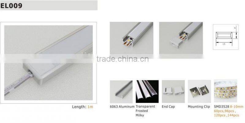 customized dimension and spec LED Aluminum profile for LED strips aluminum profile