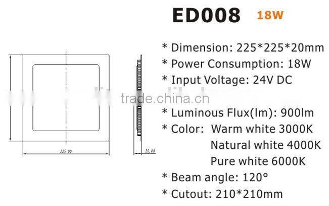 6W dimmable Ultra-thin led light downlight