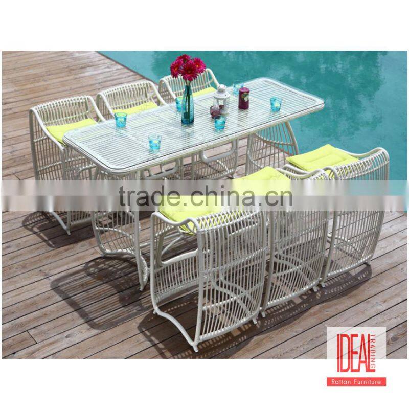 Cheap 100% Handmade patio rattan wicker table and chair