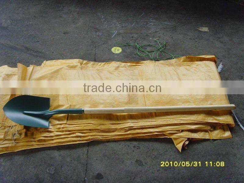 types of steel shovel with wooden handle S518L