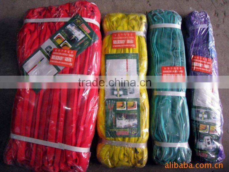 Endless polyester lifting lashing round sling cover approved with EN 1492-2