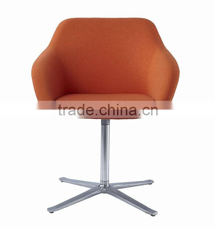 B250-1 Modern swivel leisure chair with aluminium base