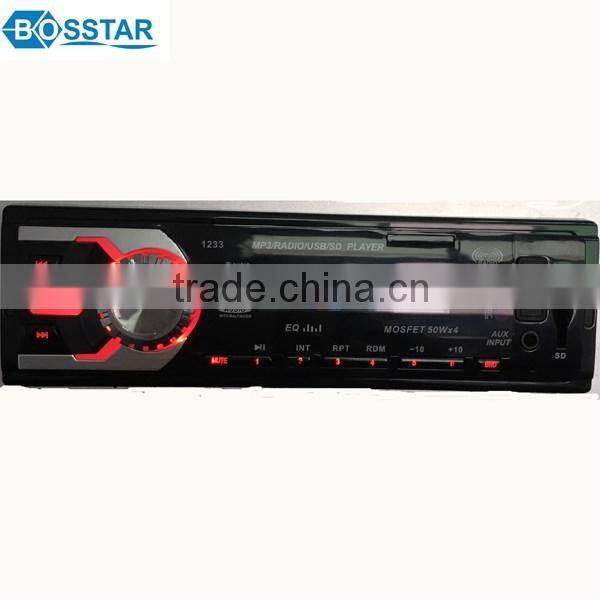 Fixed panel car stereo cassette mp3 digital player with usb tf sd card slot fm radio transmitter for driver