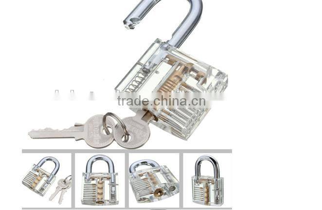 Hot Pick Cutaway Inside View Padlock Lock For Locksmith Practice Training Skill Transparent Practice Padlock