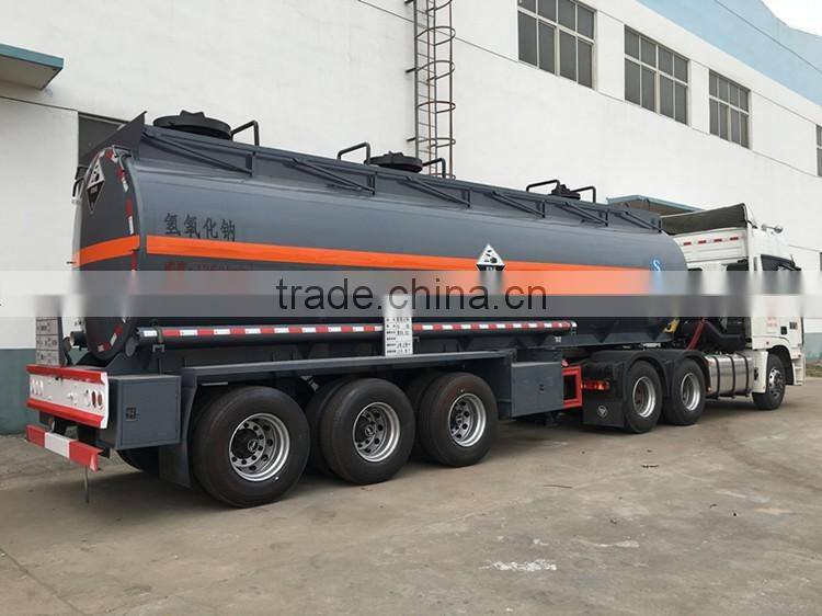 23cbm tri-axle chemical liquid transportation semi trailer