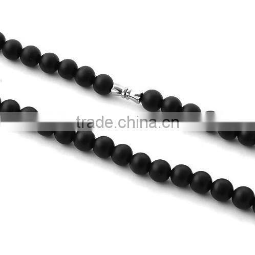 female black nephrite necklace with Buddharupa pendant