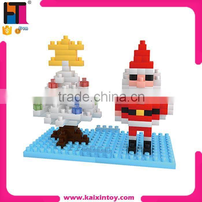 2015 Popular Toy lovely snowman diamond blocks cheap toy building blocks plastic