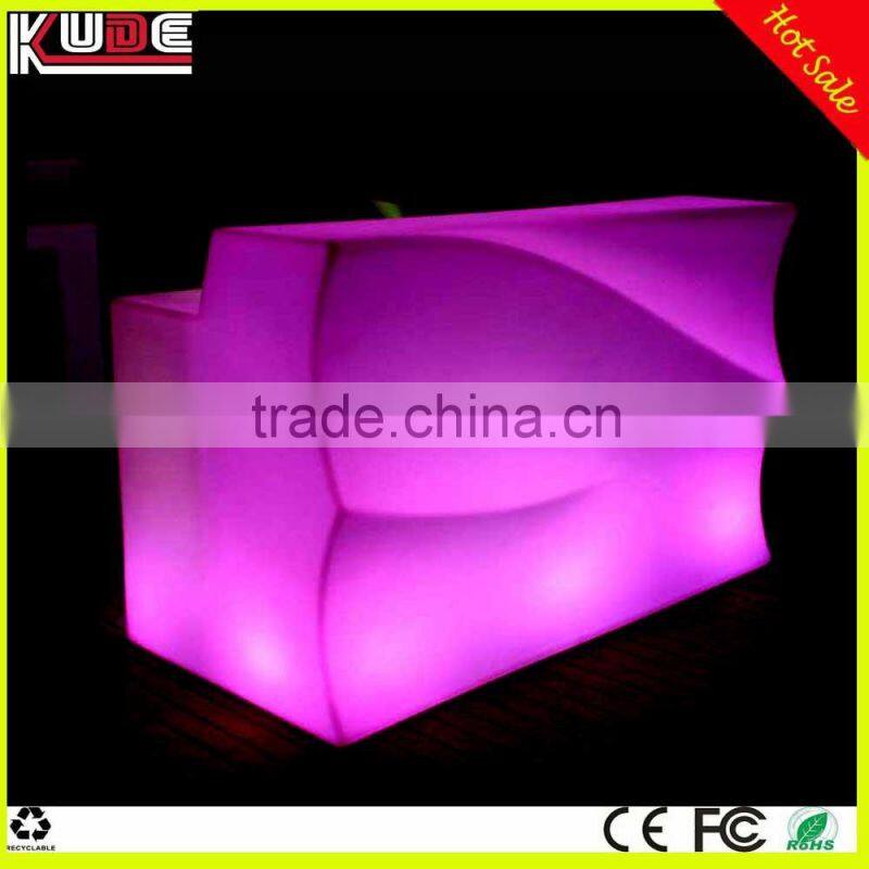 illuminated led bar furniture/multicolor change led bar table/led round bar counter