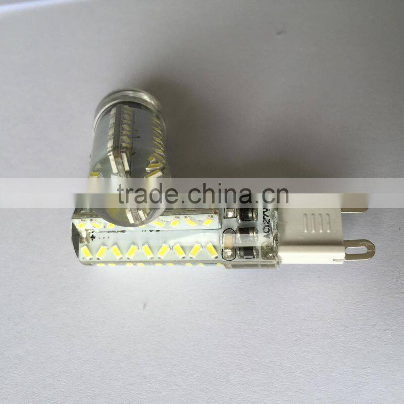Boy brand Hot 72pcs smd3014 270lm silicon 3w dimmable led g9 bulb replacement 40w halogen