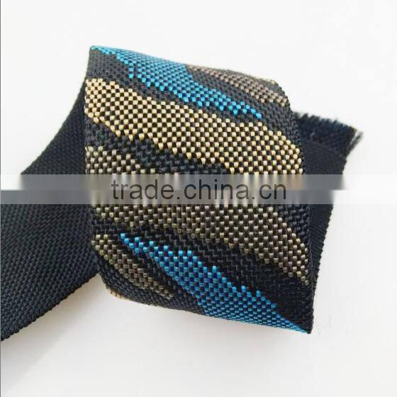 Wholesale jacquard ribbon nylon tape tubular webbing