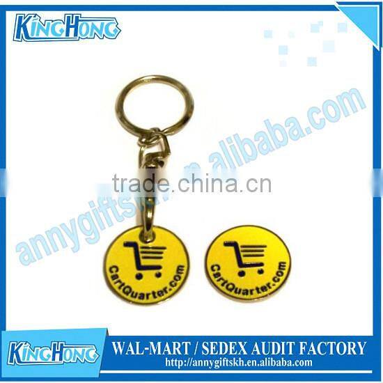 Supermarket shopping cart coin keyring