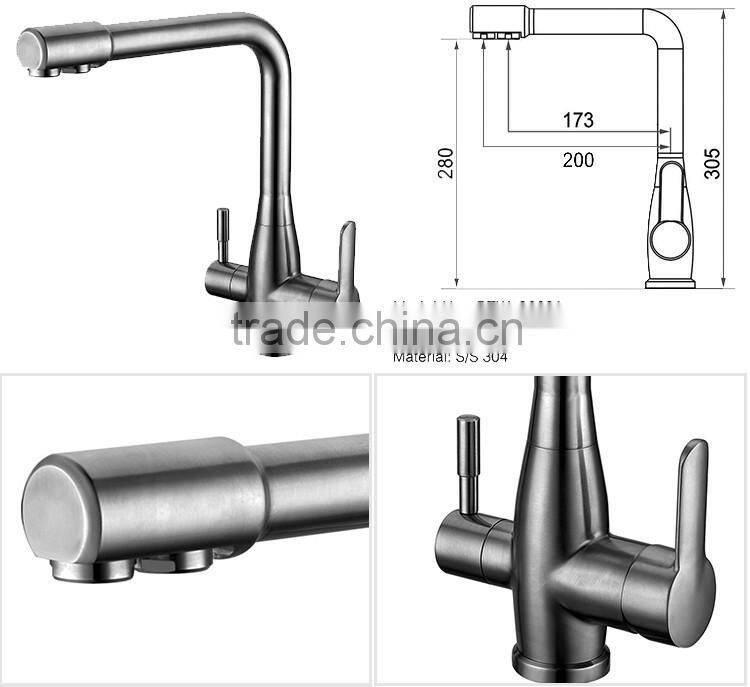 Wholesale custom 304 stainless steel Thermostatic upc kitchen sink water faucet