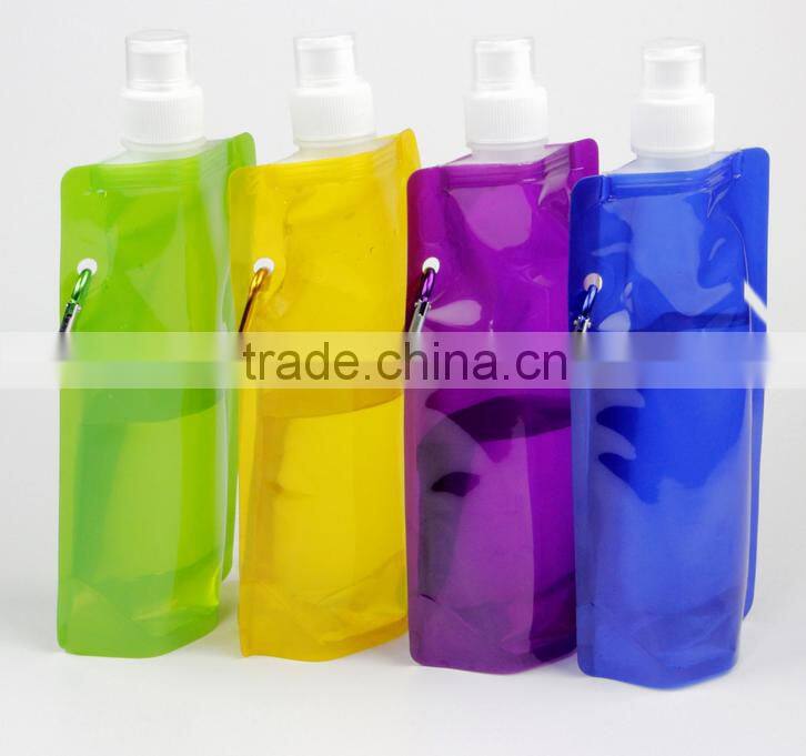 Wholesale BPA Free 480ml Foldable water bottle