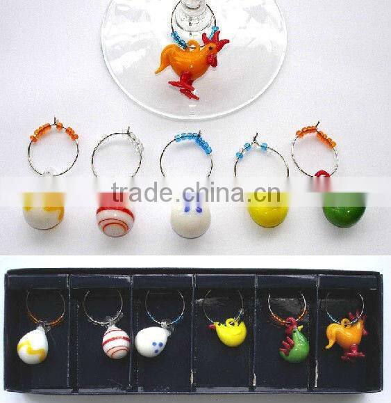 Wine glass charms set
