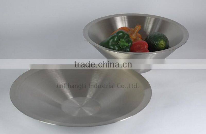 2016 Elegant designs stainless steel double wall fruit dish