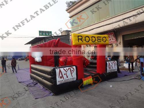 Children games inflatable rodeo bull machine