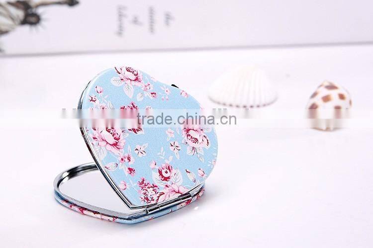 heart shape pocket mirror metal gift