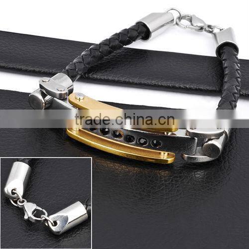 Mens Fashion Wrap Around Leather Bracelet(RB10218)
