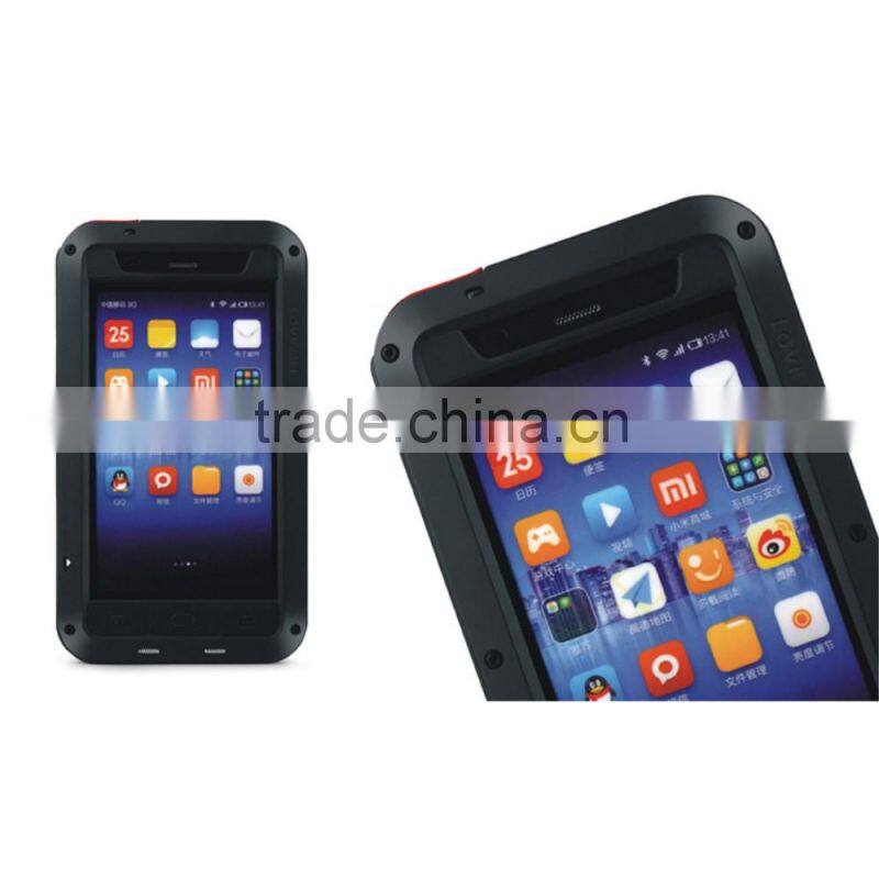 LOVE MEI Metal + Silicone + Gorilla Glass Hybrid Case for Xiaomi 3 MI3,Shockproof Waterproof Dustproof Powerful Case,love mei