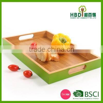 Eco-friendly wooden tea tray/wooden coffee serving tray wholesale