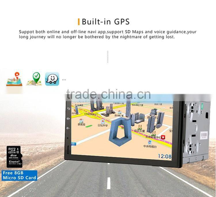 7 Inch Car network audio playing gps multimedia navigator dvd price for universal