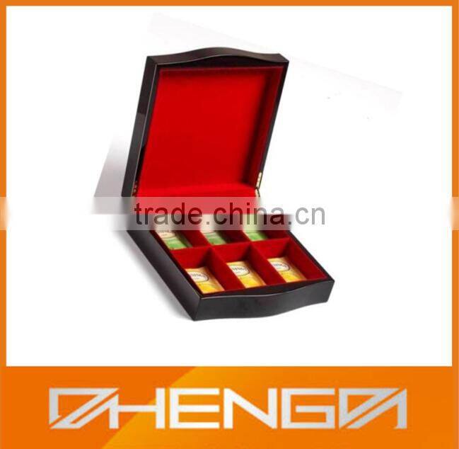 High Quality Black matte wooden tea box for gift(ZDL-W317)