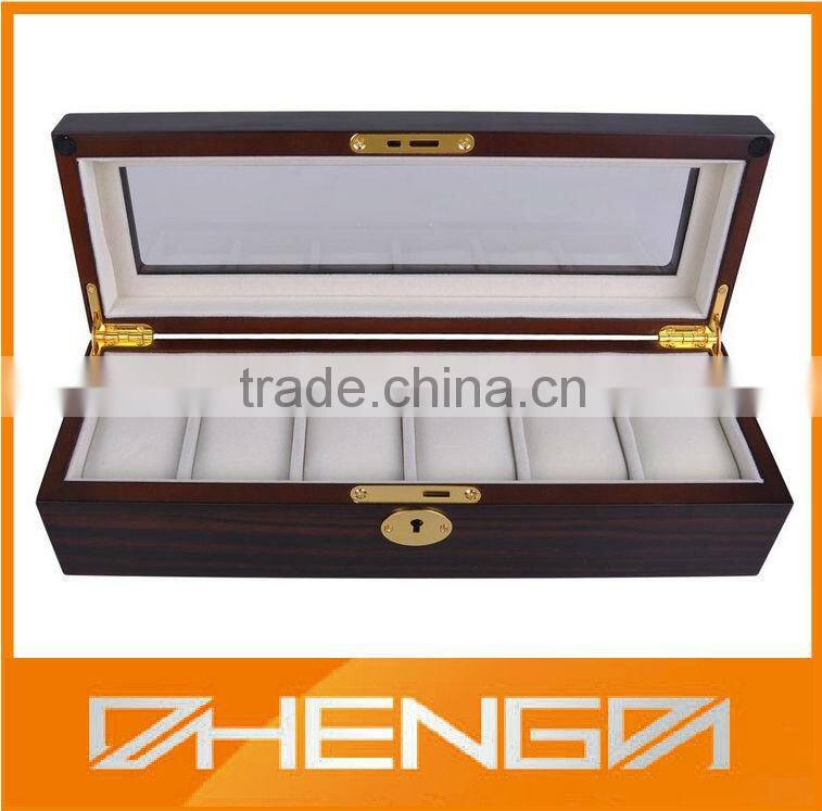 High quality guangzhou factory custom made-in-china elegant wooden watch winder box (ZDS-SJF113)