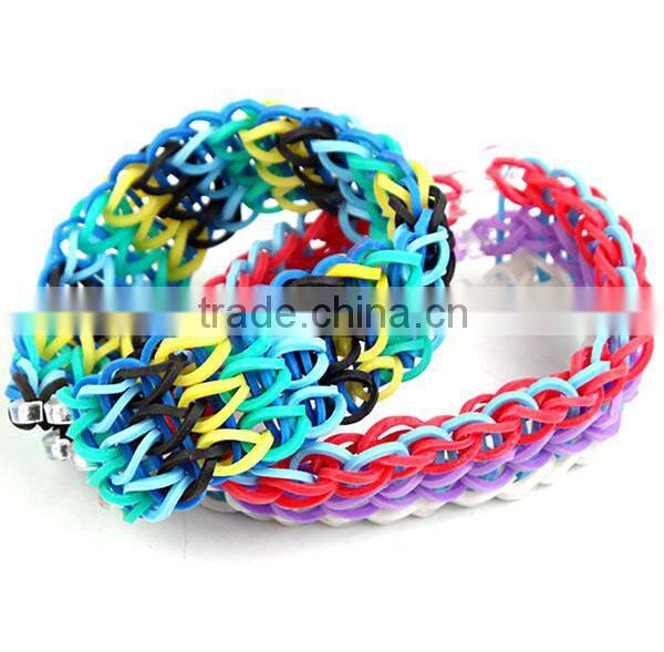 Candy Color Loom Rubber Bands Charm Bracelet ZTSA-B117