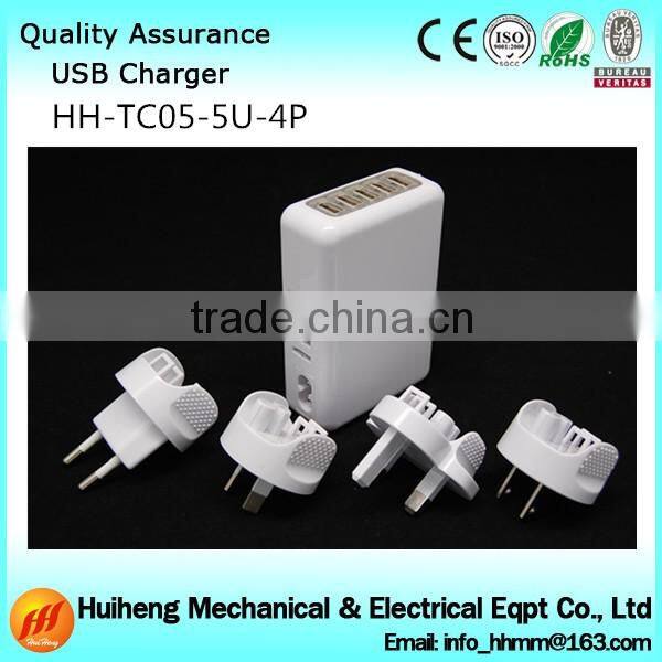 4a 5 Port usb wall adapter usb power adapter