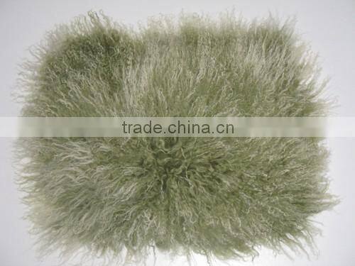 wholesale real dyed color sheep fur pillow