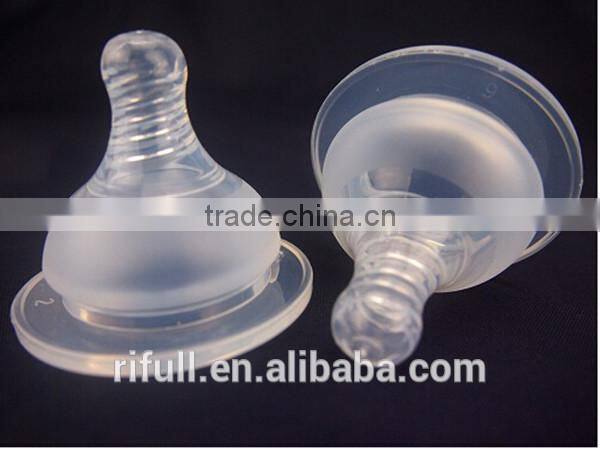Very soft FDA silicone nipple for baby