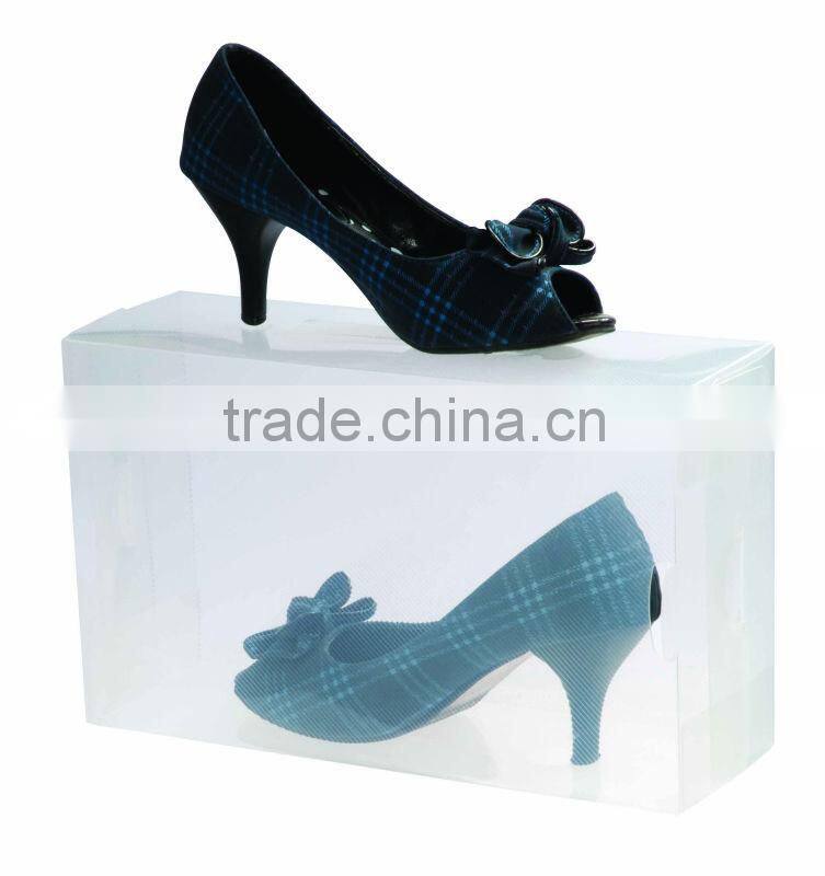 clear plastic packaging shoe box
