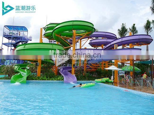 Amusement Park Equipment water slide For Kids And Adults