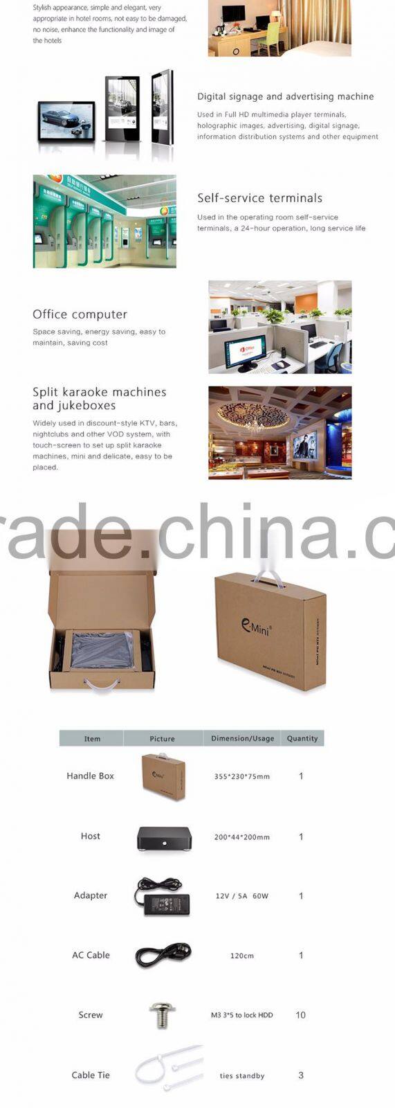 Realan H44-J1900T1 Aluminum Case ITX PC