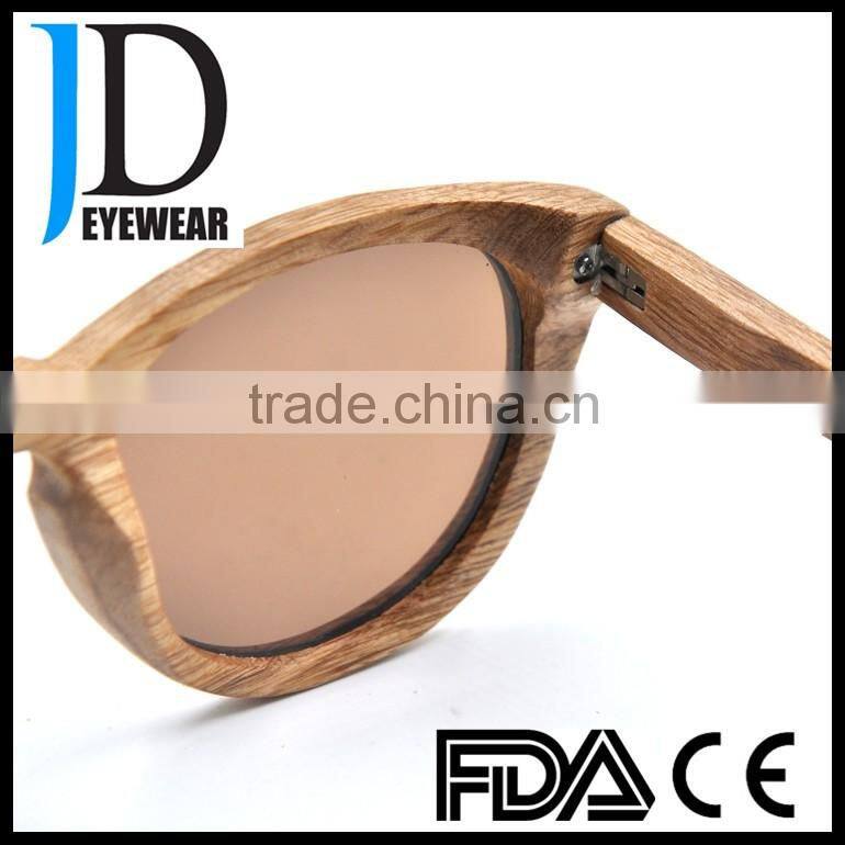 retro circle brown wood sunglasses zebra fda hinge inserted high quality sunglasses