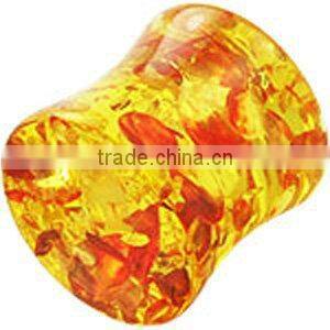 UV marble ear plugs jewelry body piercing jewelry