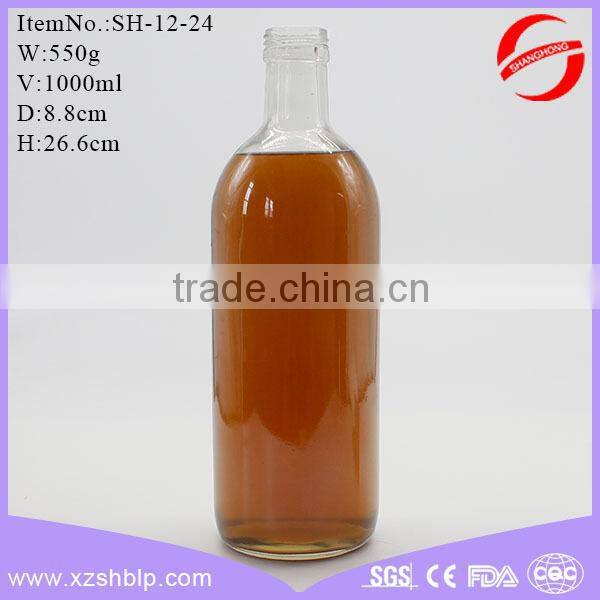 1000ml clear glass olive oil bottle