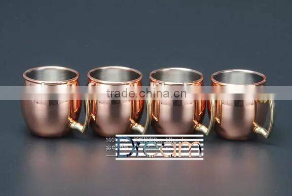 Handmade of 100% Pure Copper 2OZ 18OZ Full Copper Moscow Mule Mug shot glass cup
