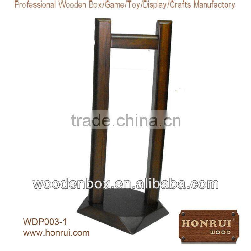 HR wooden headphone stand,headphone dispaly