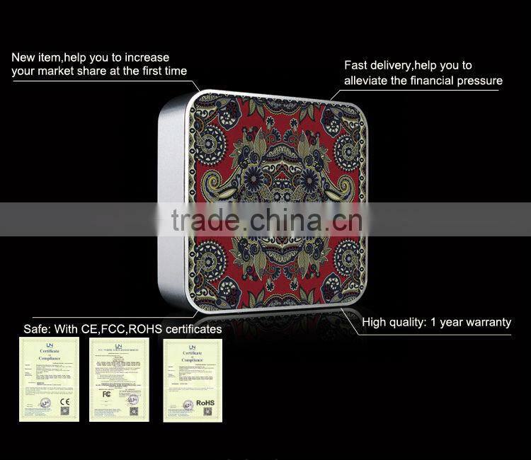 diy square power bank 6600mah powerbank for smartphon/Samsung/Nokia/HTC/Blackberry