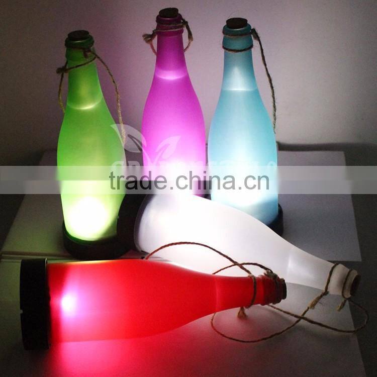 light lighting, green light solar bottle Glass, Patio Lamp Hanging garden light solar
