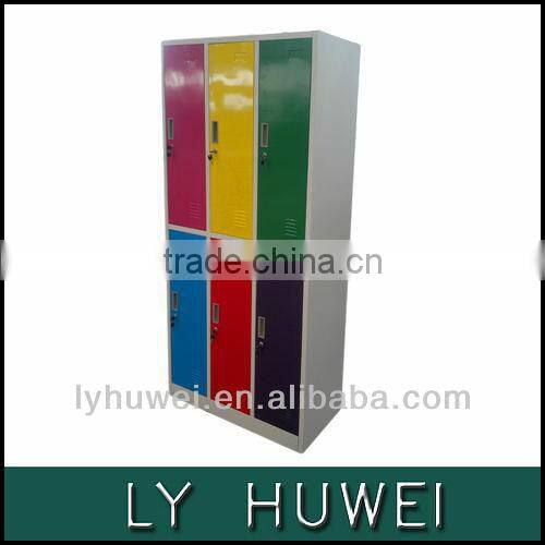 Steel 6 doors gym locker office furniture