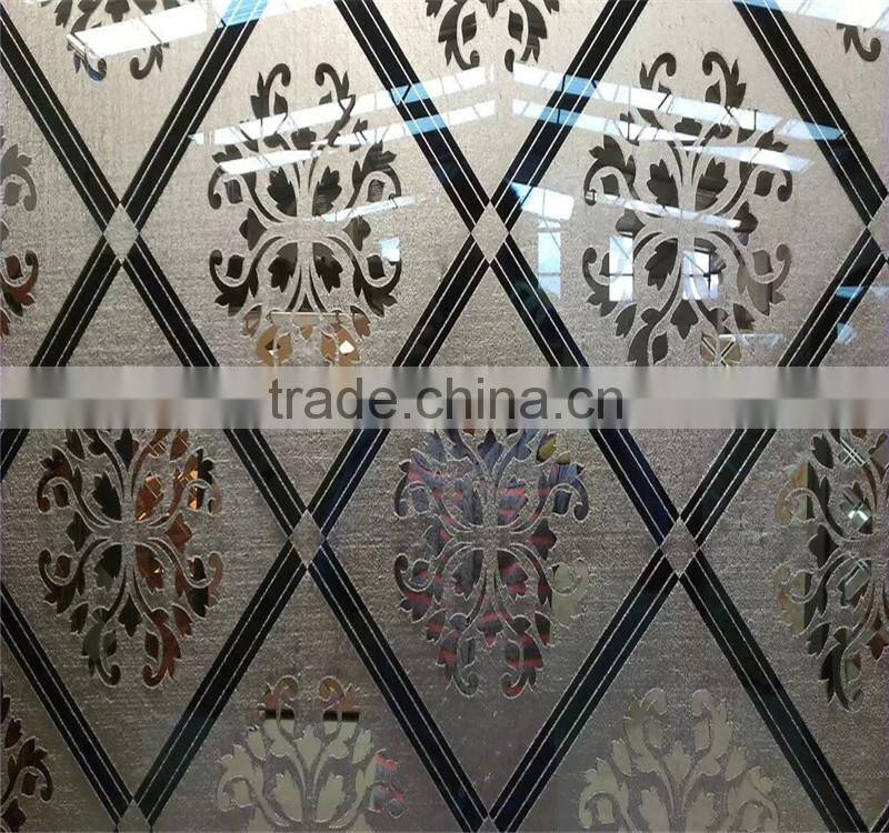 marble mirror glass, decorative wall mirror glass,full tv background wall mirror