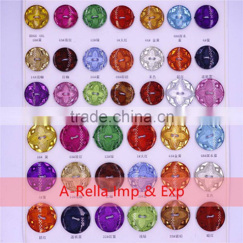 acrylic buttons in different shapes