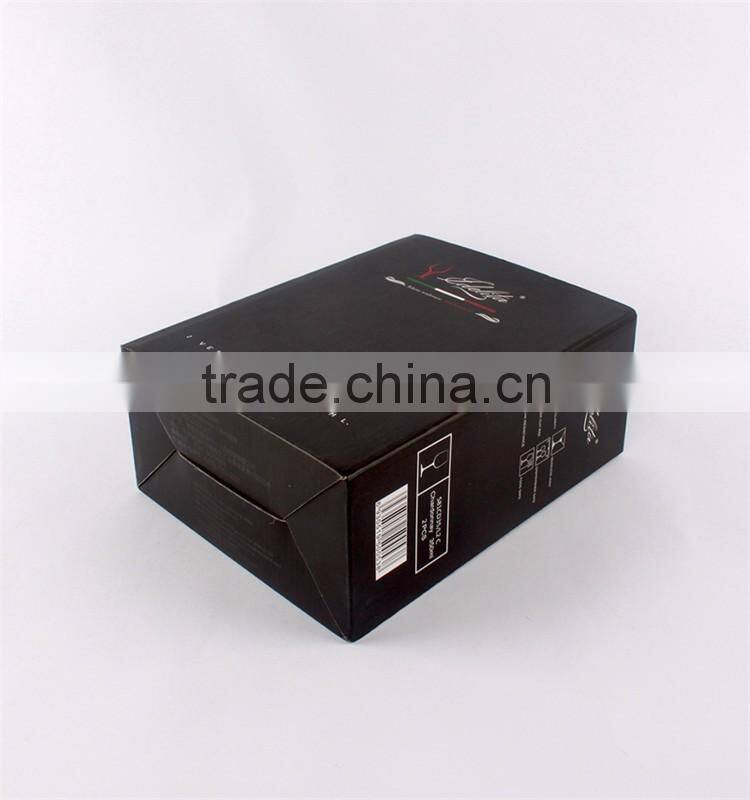 Wine glass packing black corrugated wine glass box