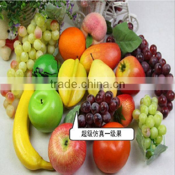 Lifelike plastic green apple / PVC artificial apples for display or children's early learning