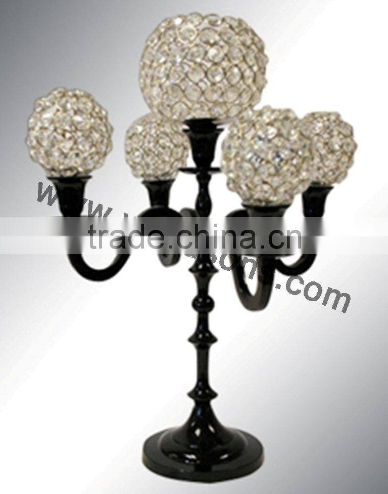Jet Black Candelabra For party Used And Weddings Decorations