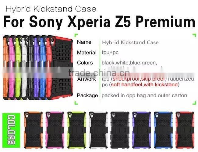 For SONY XPERIA Z5 PREMIUM Z5+ Armor CASE Heavy Duty Hybrid Rugged TPU Impact Kickstand Hard ShockProof CASE OUT DOOR CASE