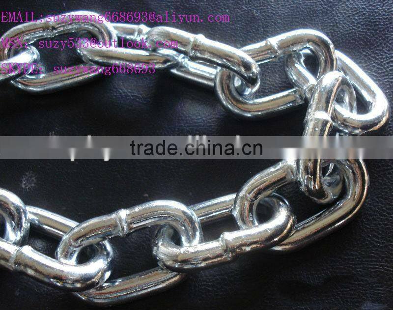 chain galvanized short link steel chain DIN766