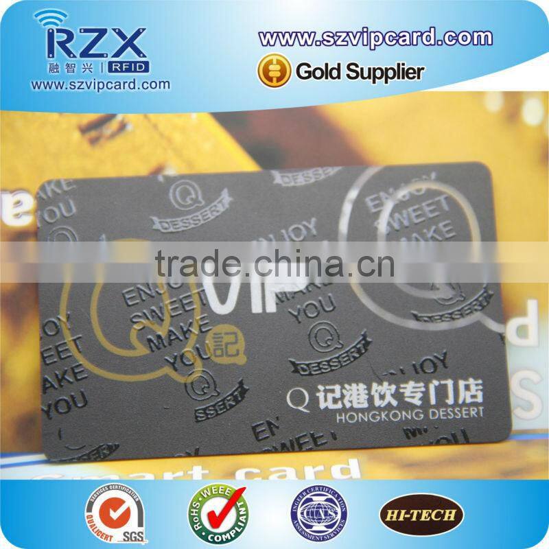 Spot UV plastic/ PVC reward/ loyalty card from China factory